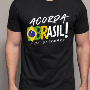 Camiseta Acorda Brasil 7 de Setembro-Preta